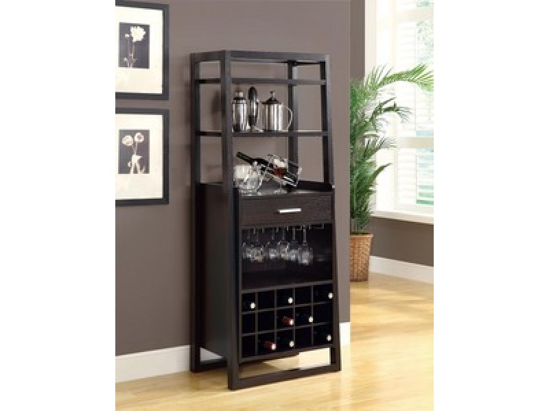Monarch Specialties Cappuccino 60"H Ladder Style Bar Unit