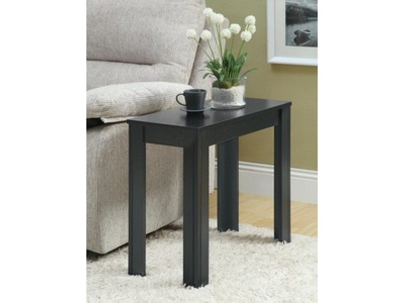 Monarch Specialties Black Oak Accent Side Table