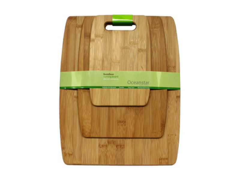 Oceanstar 3-Piece Bamboo Cutting Board Set 