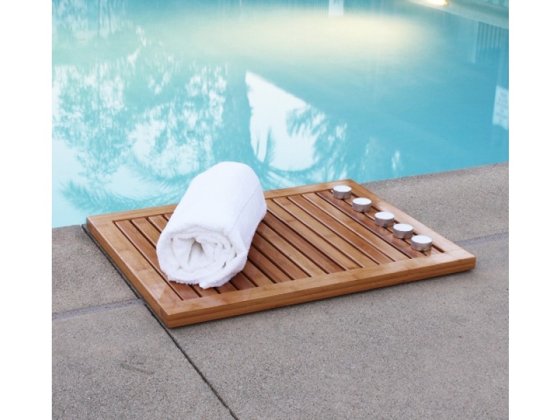 Oceanstar Bamboo Floor and Shower Mat - 3