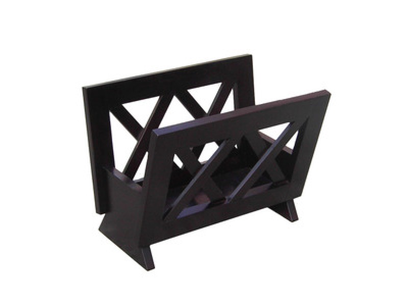 Oceanstar Contemporary Mahogany Solid Wood Magazine Rack