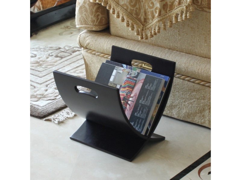 Oceanstar Contemporary Espresso Magazine Rack - Lifestyle
