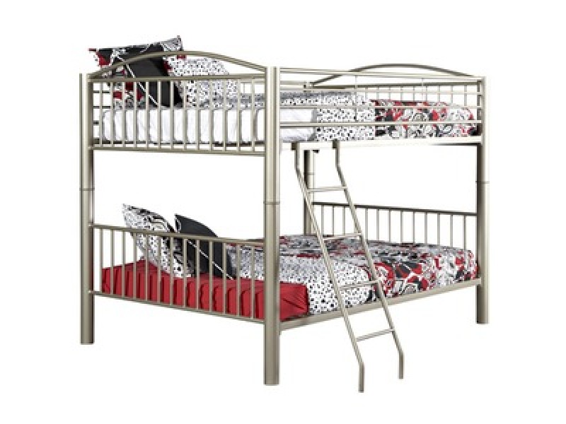 Powell Heavy Metal "Pewter" Full Over Full Bunk Bed