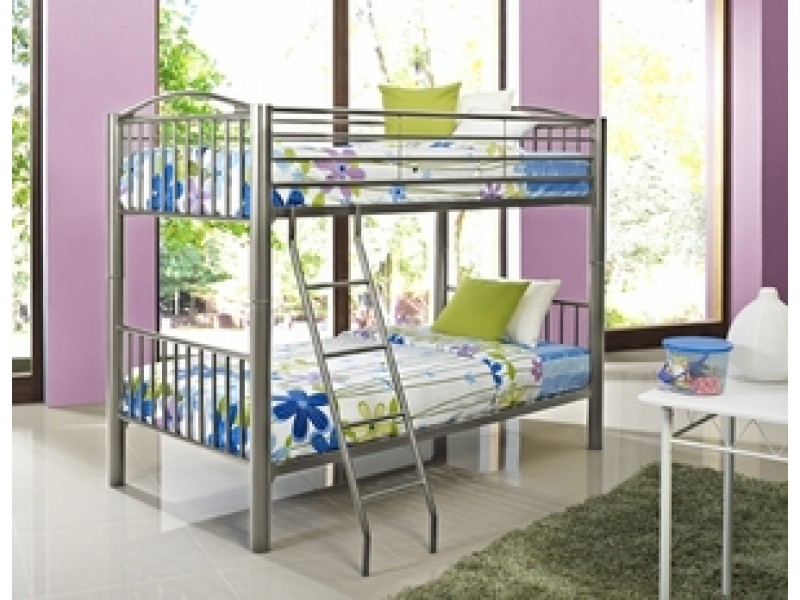 Powell Heavy Metal "Pewter" Twin Over Twin Bunk Bed