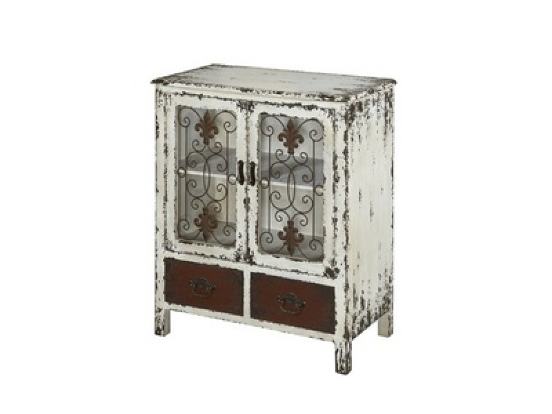 Powell Parcel "White" 2-Door, 2-Drawer Console