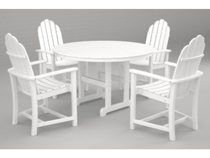 POLYWOOD¨ Adirondack Dining 5-Pc. Set in White