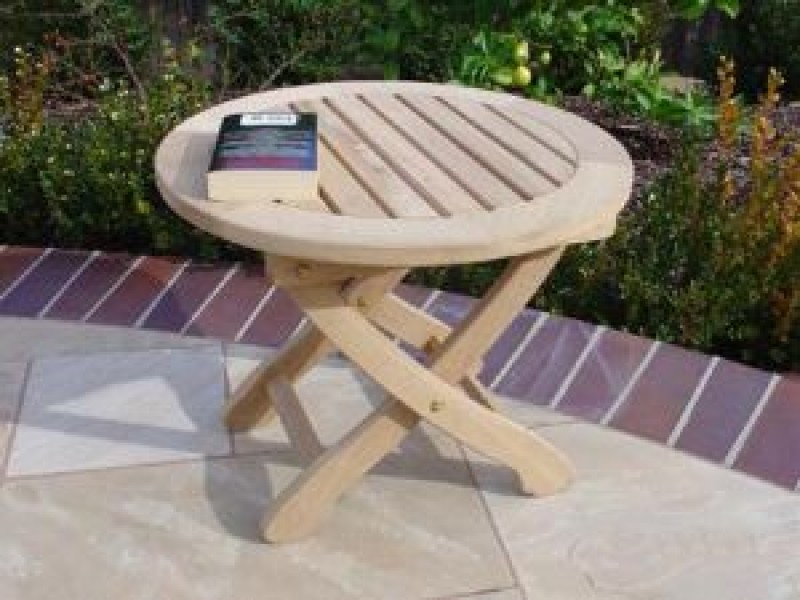 Lanza Roble Wood 2PK Folding End Table