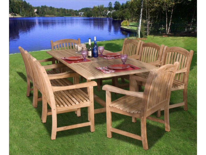 International Home Miami Amazonia Teak 9-PC Dining Set