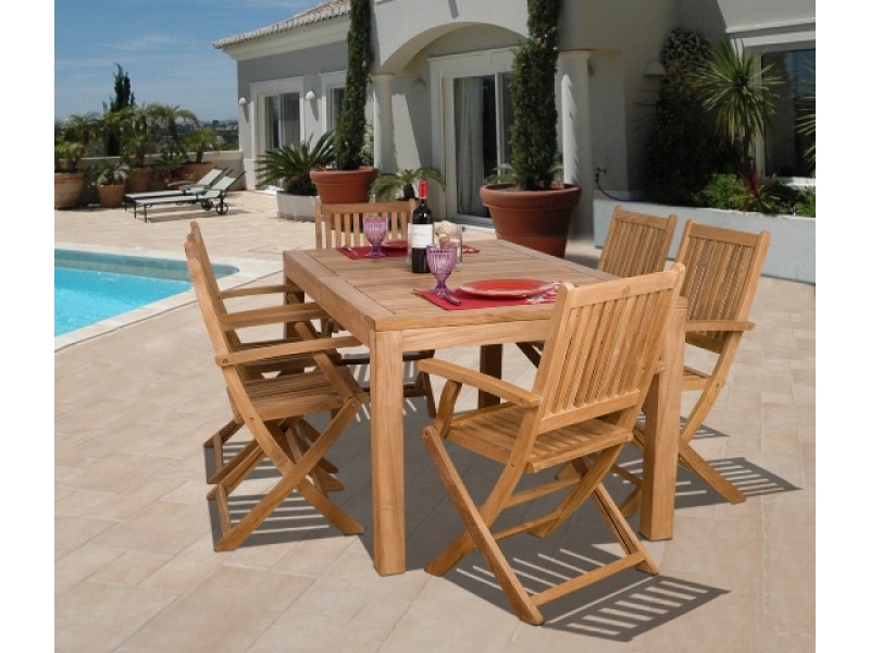 International Home Miami Amazonia Teak Budapest 7-pc Teak Dining Set