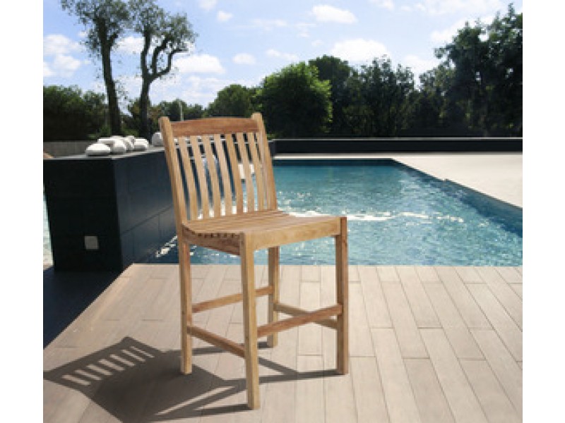 International Home Miami Amazonia Teak Eden 2 pc Teak Barstools