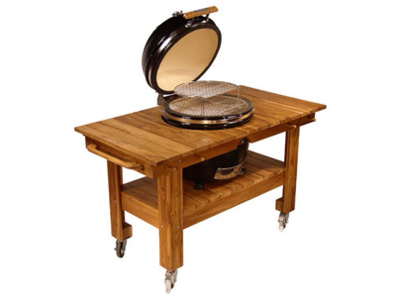 Fireside America Teak Cart with Wood Top