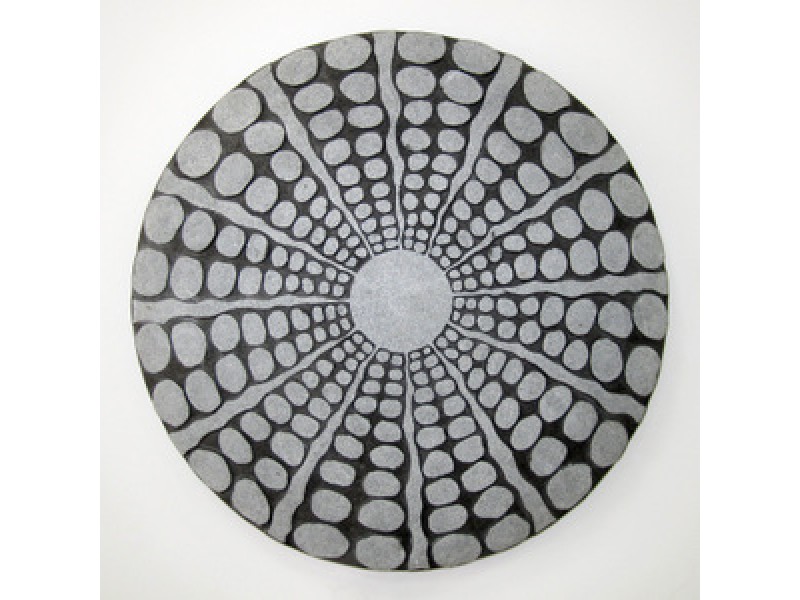 Screen Gems Sandstone Fine Polished Round Wall Decor With Stardust Pebble Finish - Set of 2