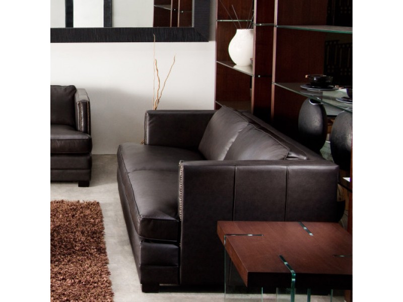 Diamond Sofa Sonoma Loveseat with Nail Head Accent
