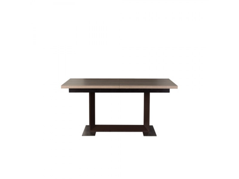 Diamond Sofa STUDIO Extension Dining Table in Ash Grey with Matte Brown Leaf
