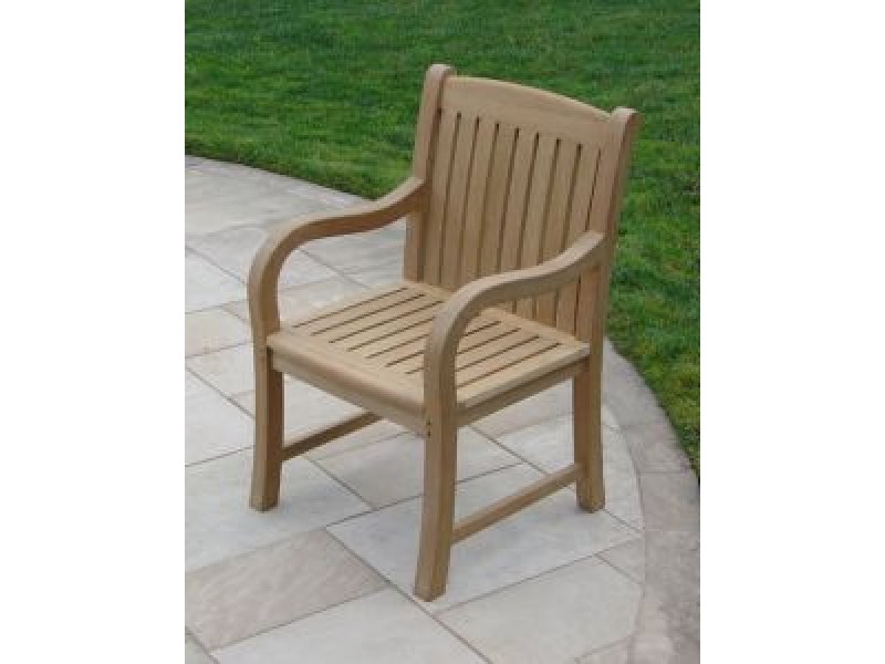 Lanza Teakwood Roll Arm Chair