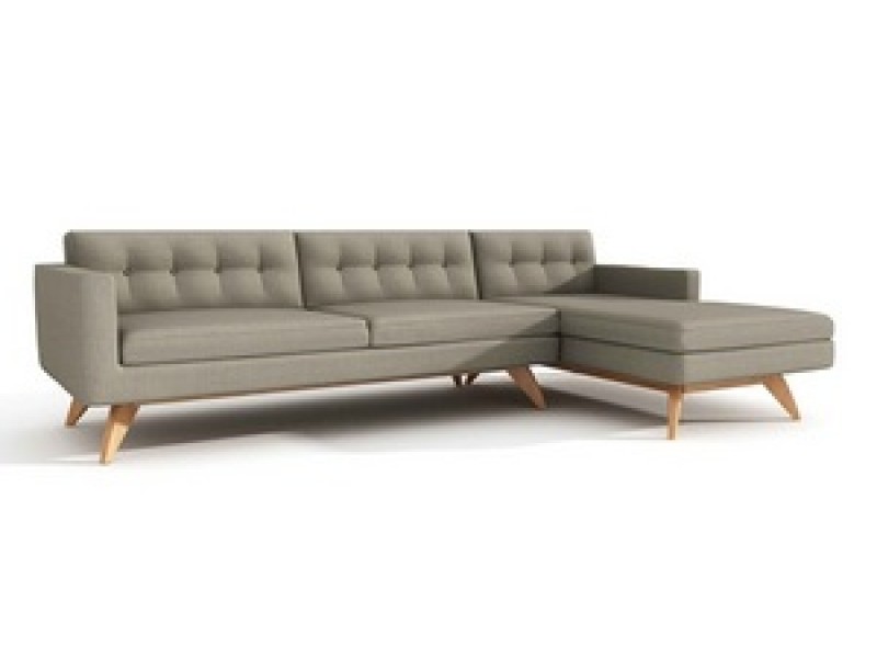 TrueModern Luna 113" Sofa with Chaise