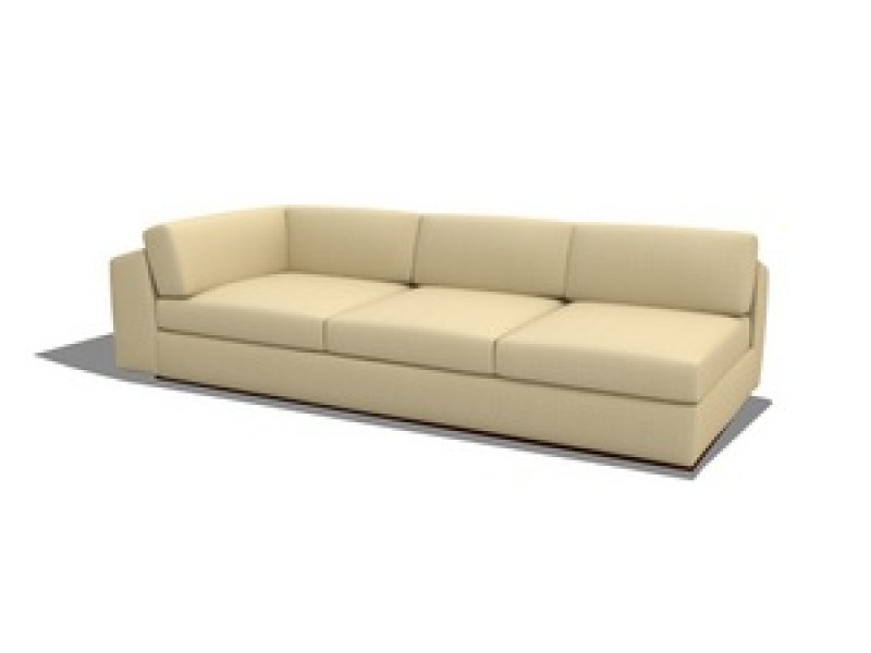 TrueModern Jackson Armless 96" Split Sofa