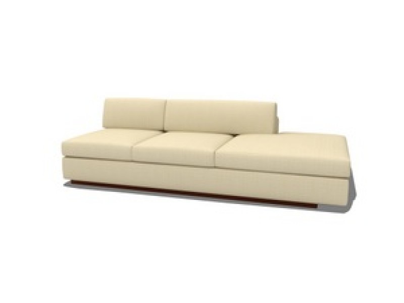 TrueModern Jackson Armless sofa 92" with Bumper