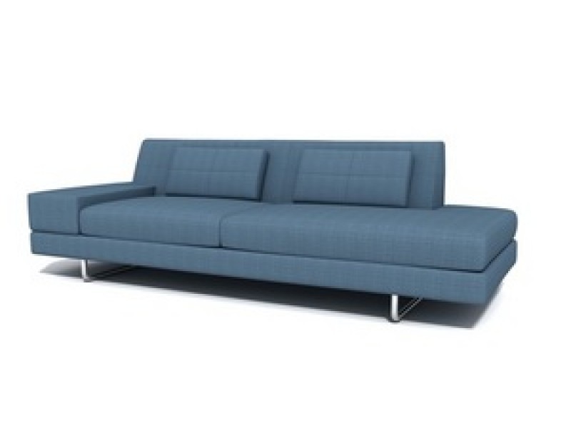 TrueModern Hamlin One Arm Sofa with Chaise