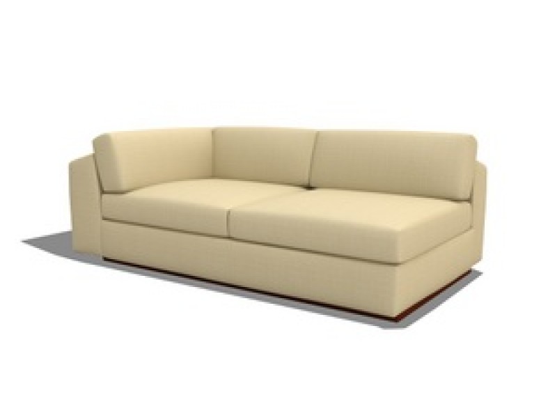 TrueModern Jackson 72" Armless Split Sofa