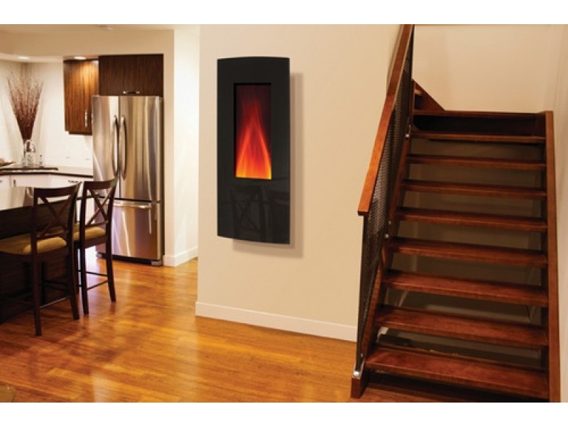 Amantii Wall Mount 16" x 41" Vertical Convex Electric Fireplace