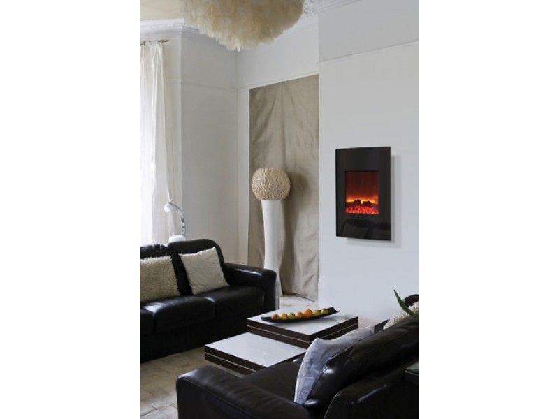 Amantii Wall Mount 21" x 34" Vertical Convex Electric Fireplace