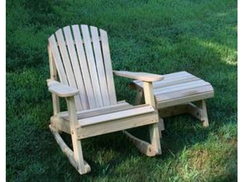 Creekvine Designs Cedar American Forest Adirondack Rocker & Side Table Set