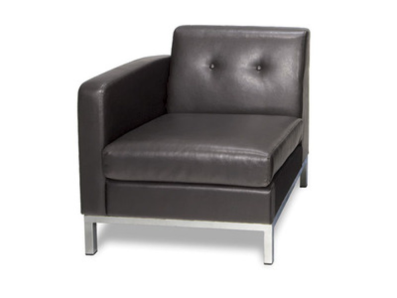 Ave-Six Wall Street Single Leather Arm Chair LAF