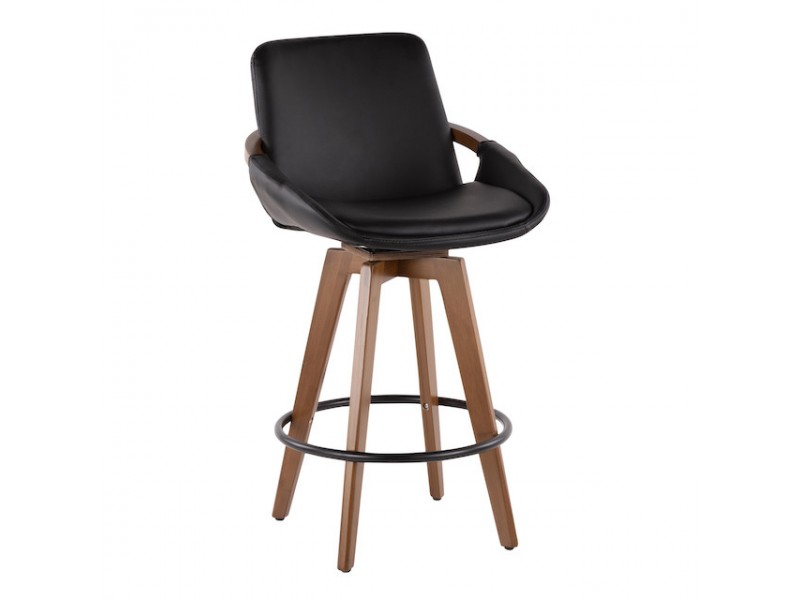 Lumisource Clarity Counter Stool - Black - Perspective