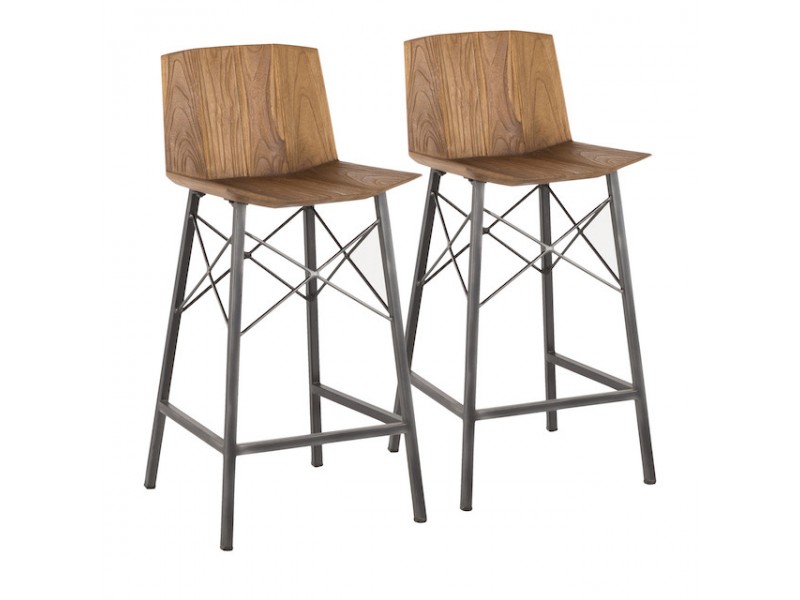 LumiSource Java Counter Stool - Set of 2 