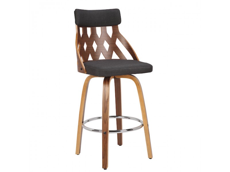 LumiSource York Counter Stool - CHARCOAL - Perspective