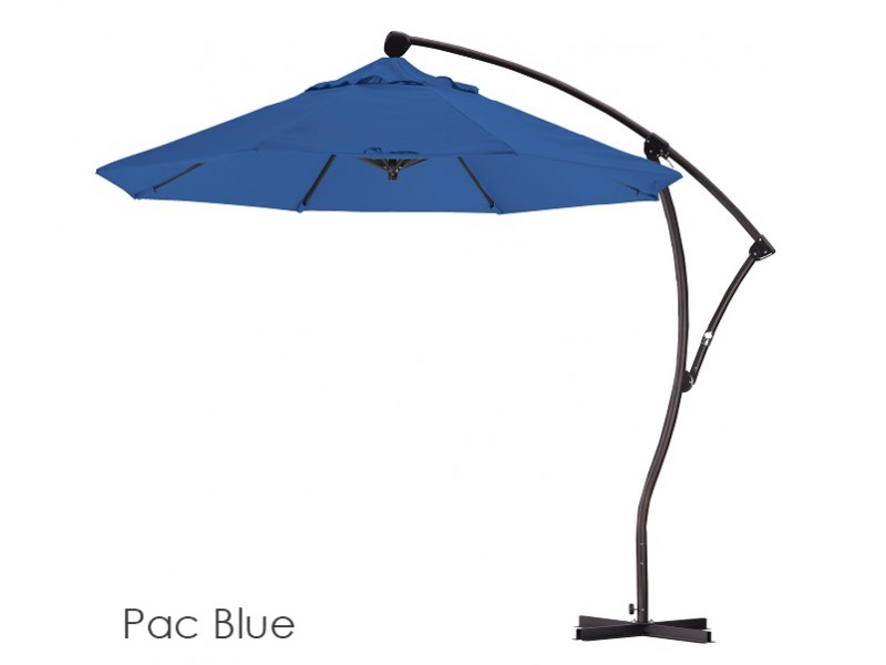 California Umbrella 9' Cantilever Market Umbrella Delux C Lift Bronze - Spun Polyester