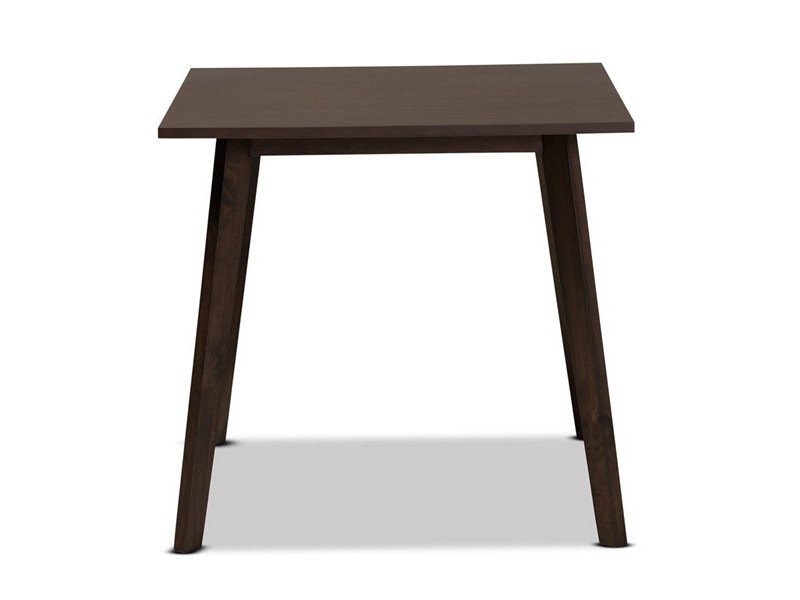 Baxton Studio Britte Dark Oak Brown Wood Square Dining Table