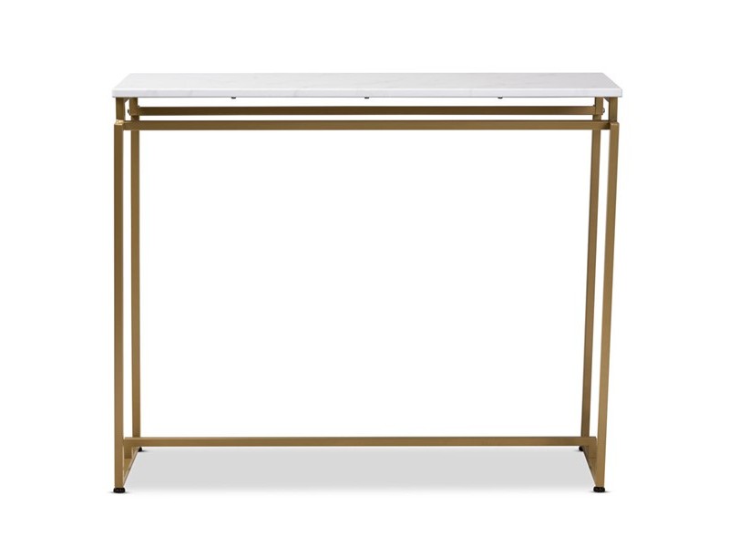 Baxton Studio Renzo Faux Marble Table Top Console Table