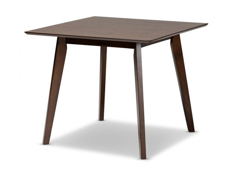 Baxton Studio Pernille Walnut Square Dining Table