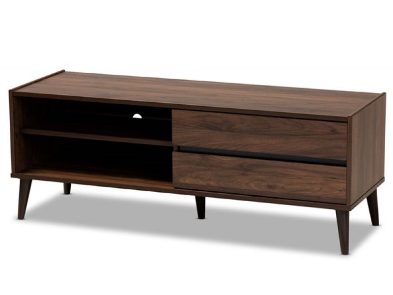 Baxton Studio Suli Walnut Wood TV Stand