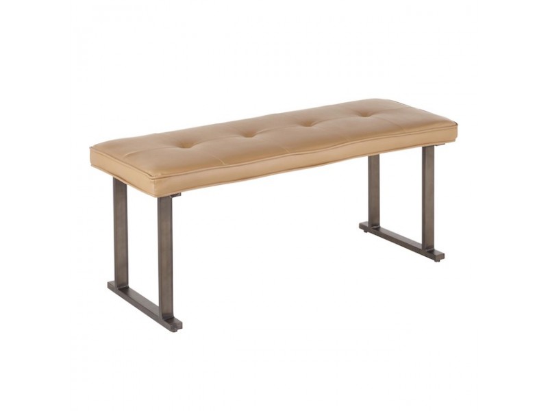 LumiSource Roman Bench - CAMEL - Perspective