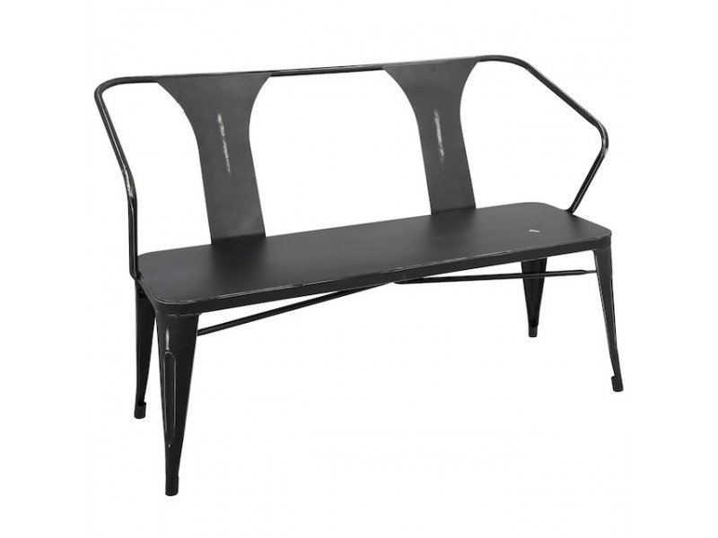 LumiSource Waco Bench - BLACK - Perspective
