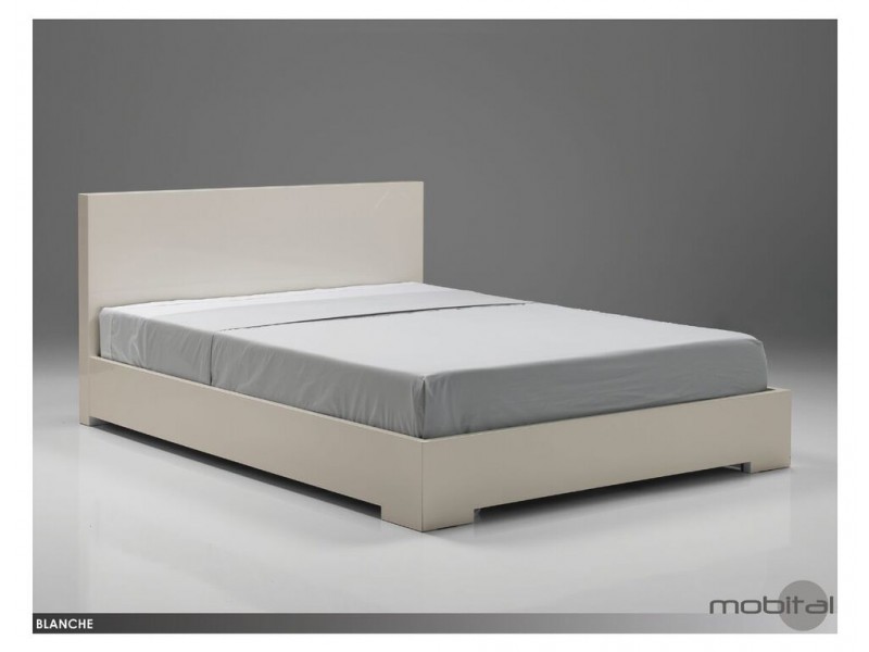 Mobital Blanche King Bed High Gloss Stone