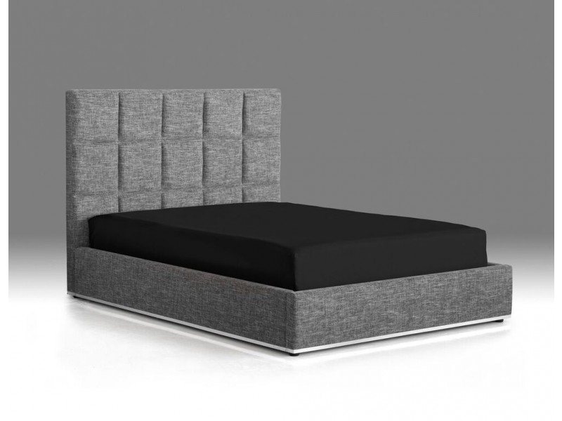 Glare King Storage Bed Grey Fabric 