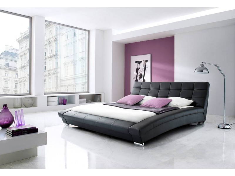 Diamond Sofa Bella Bed in Black Leatherette w/ Metal Leg 