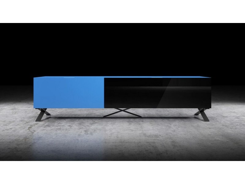 Influencer 75" TV Stand - Matte Blue - Lifestyle