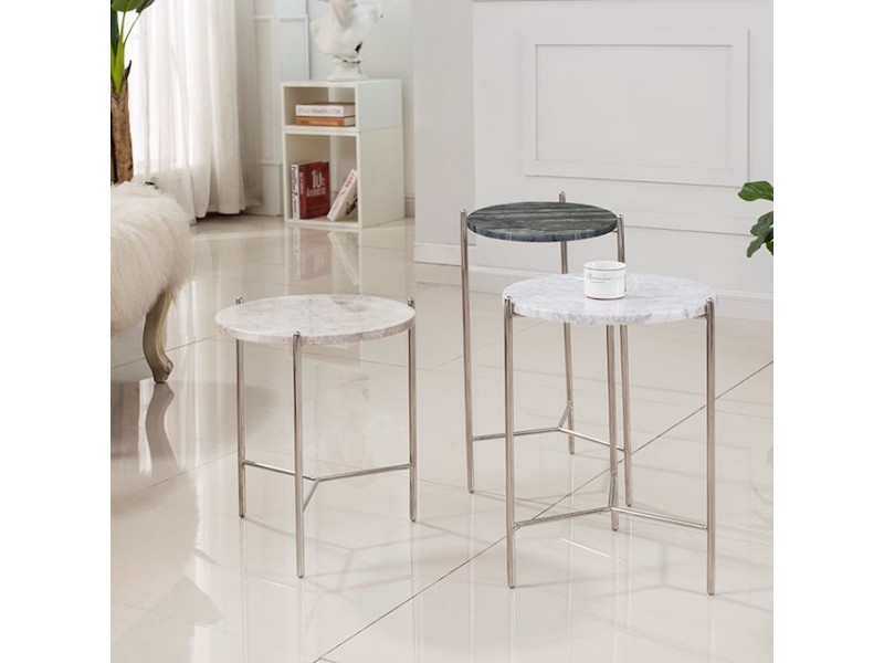 Bellini Modern Living Bolt Marble Top Side Table