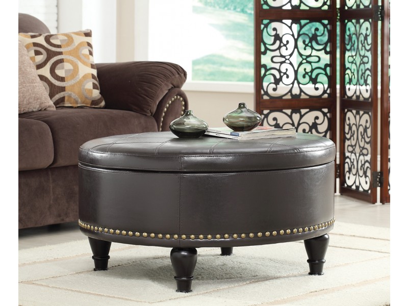 Augusta storage Ottoman - Espresso