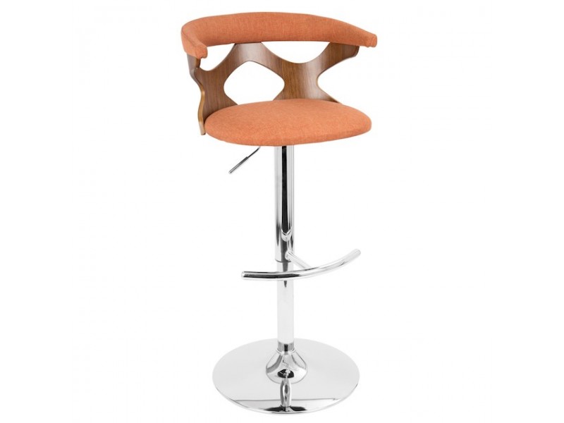 LumiSource Gardenia Barstool - ORANGE - Perspective