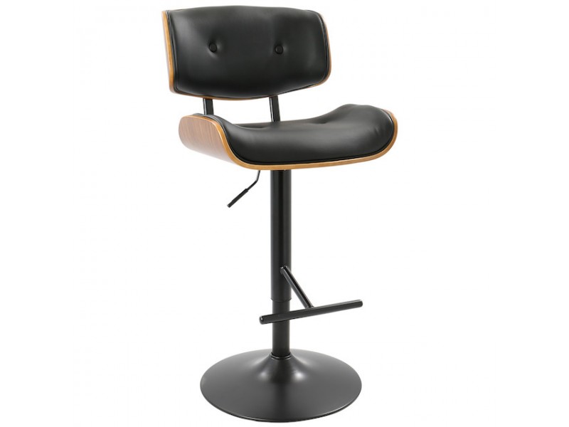 LumiSource Lombardi Barstool - BLACK - Perspective