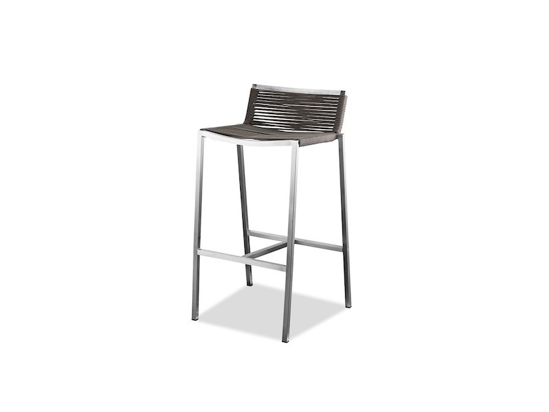 Whiteline Modern Living Stone Outdoor Barstool - Set of 4