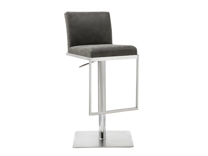 Whiteline Modern Living Clay Barstool - Grey - Perspective