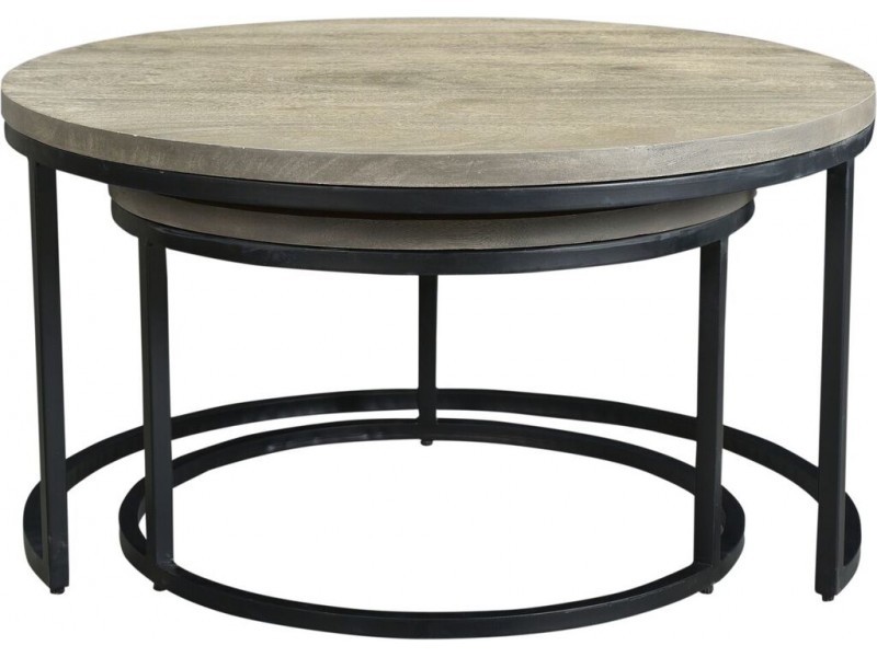 Drey Round Nesting Coffee Tables Set Of 2