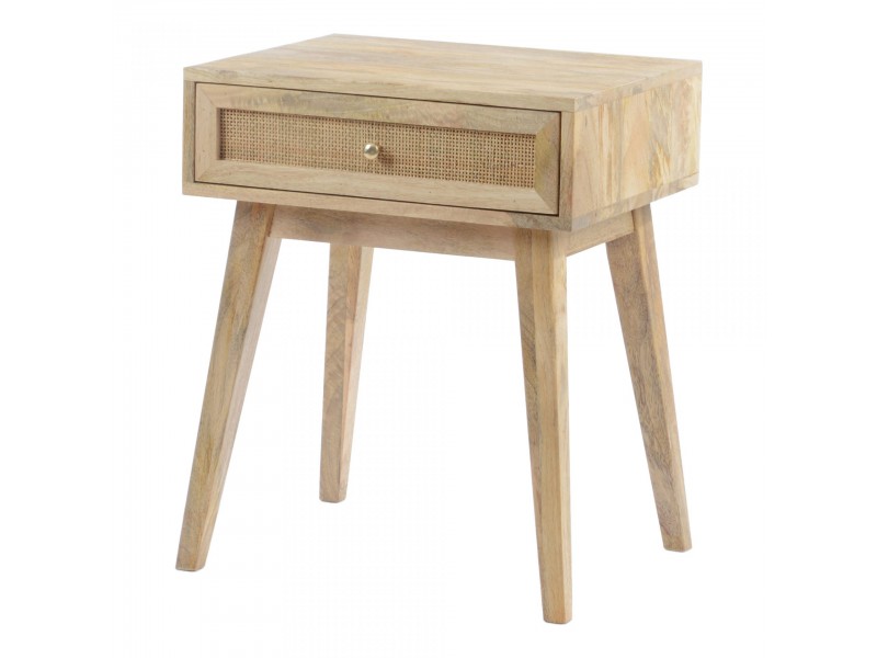 Moe's Home Collection Reed Side Table Natural - Angled View